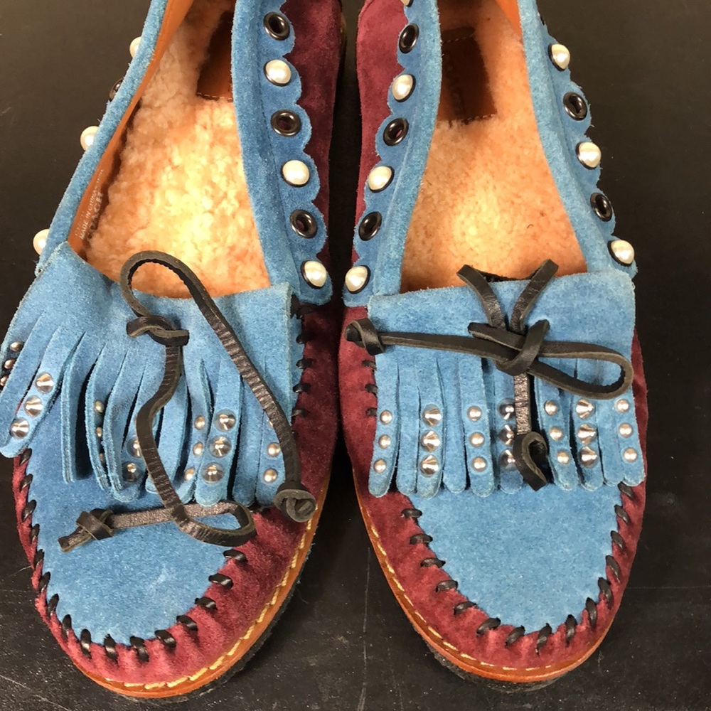 Coach Rexy Stud Charms Embellished Slip On Moccasin Sandal Shoes Women size 8.5B - Picture 2 of 10